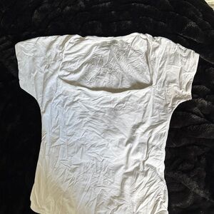 Babaton White Short Sleeve Top